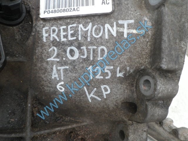 automatická prevodovka na fiat freemont 2,0jtd, 